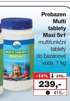 Přípravek do bazénu Multi tablety maxi 5v1 Probazen