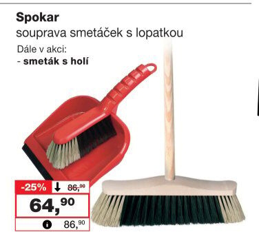 Smetáček a lopatka Spokar