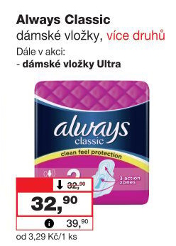 Vložky dámské Classic Always