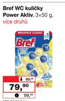 WC blok tuhý Power Aktiv Bref