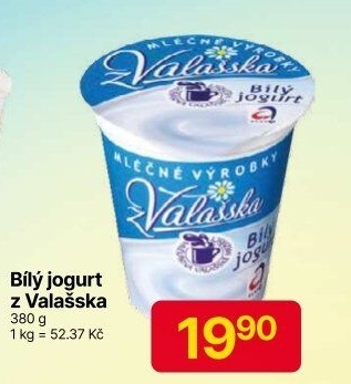 Bílý jogurt z Valašska Mlékárna Valašské Meziříčí