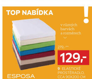 ELASTICKÉ PROSTĚRADLO