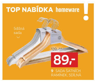 SADA ŠATNÍCH RAMÍNEK