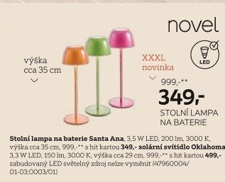 STOLNÍ LAMPA NA BATERIE
