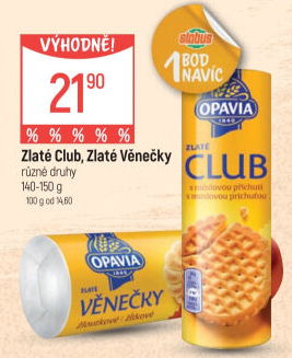 Sušenky Zlaté Club Opavia