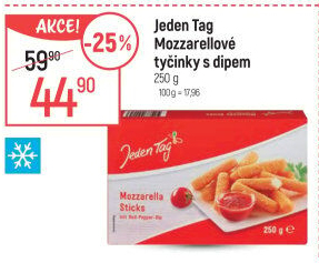Tyčinky mozzarelové mražené Jeden Tag