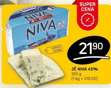 Sýr Niva Jihočeská 45% Madeta