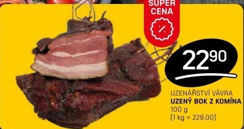 Uzený bok z komína Uzenářství Vávra