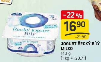 Bílý jogurt řecký 0% Milko