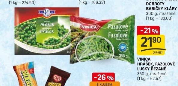 Hrášek mražený Vinica