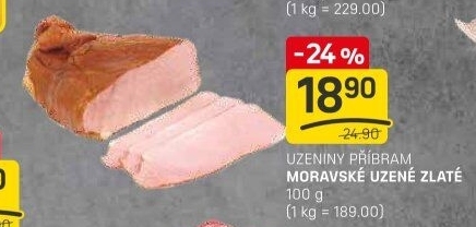 Moravské uzené zlatéPříbramská uzenina