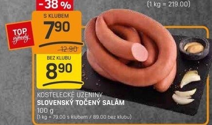 Salám slovenský točený Kostelecké uzeniny