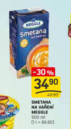 Smetana na vaření Meggle