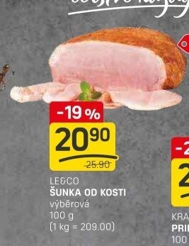 Šunka od kosti výběrová LE&amp