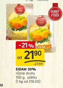 Sýr Eidam 30% Dobrý Výběr