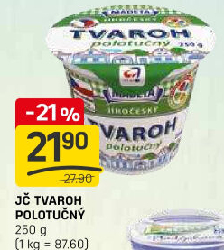 Tvaroh polotučný Jihočeský Madeta
