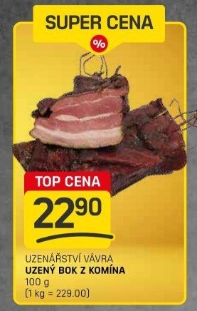 Uzený bok z komína Uzenářství Vávra