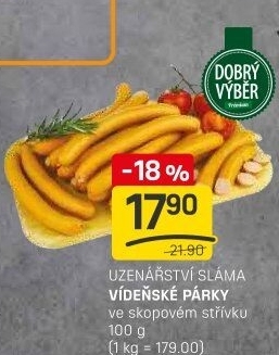 Vídeňské párky Premium Dobrý Výběr