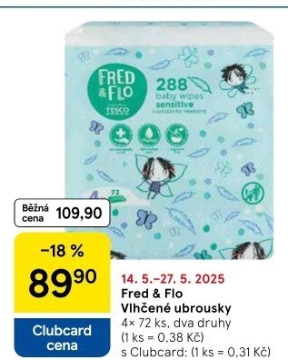 Vlhčené ubrousky Fred&amp