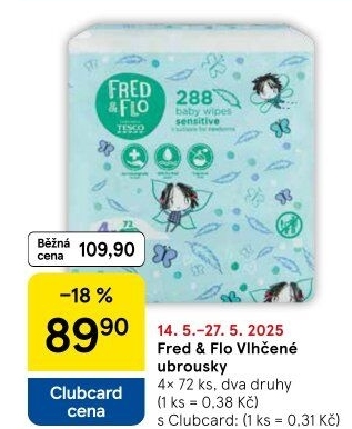 Vlhčené ubrousky Fred&amp