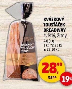 Chléb kváskový Tousťáček žitný Breadway