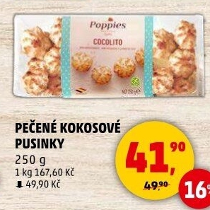 Kokosové pusinky Poppies