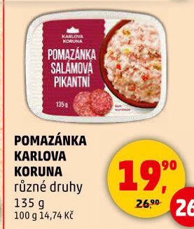 Pomazánky Karlova Koruna
