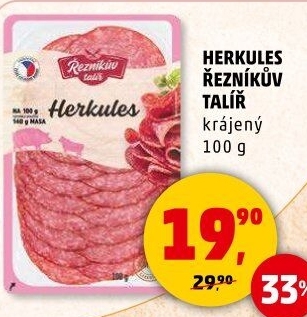 Salám Herkules Řezníkův talíř