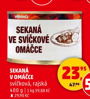 Sekaná v rajské omáčce Veseko