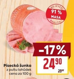 Šunka písecká nejvyšší kvality Maso uzeniny Písek