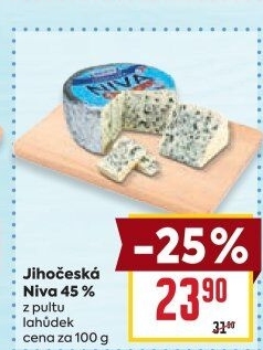 Sýr Niva Jihočeská 45% Madeta