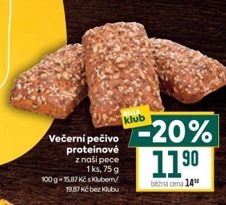 Večerní proteinové pečivo