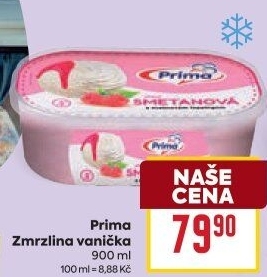 Zmrzlina ve vaničce Prima