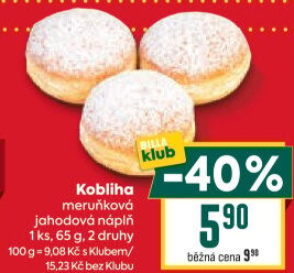 Kobliha s ovocnou náplní