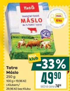 Máslo Tatra