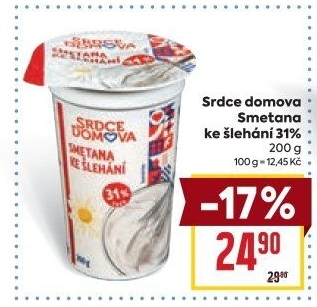 Smetana ke šlehání 31% Srdce domova