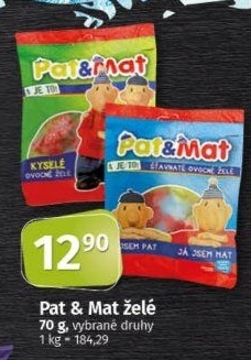 Bonbony želé ovocné Pat a Mat