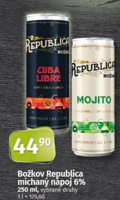 Nápoje míchané Republica Božkov