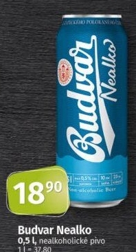 Nealkoholické pivo Budweiser Budvar