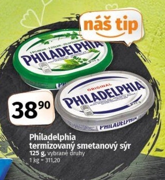 Sýr tavený smetanový Philadelphia