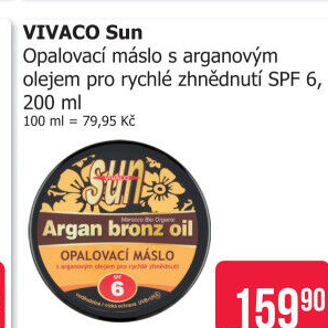 Máslo arganové na opalování OF 6 Sun Vivaco