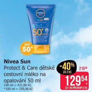 Mléko na opalování dětské SPF 50+ Protect&amp