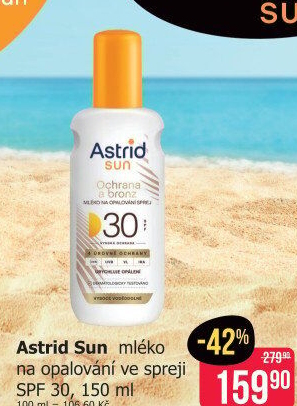 Mléko na opalování ve spreji OF 30 Astrid Sun