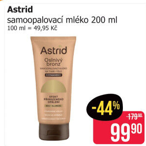 Samoopalovací mléko Astrid