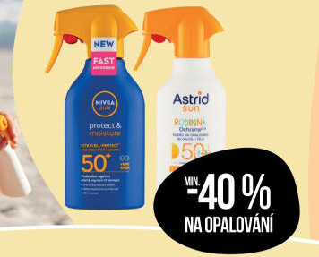 Sleva min. 40 % na produkty na opalování