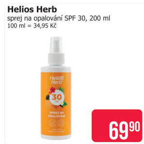 Sprej na opalování OF 30 Helios Herb