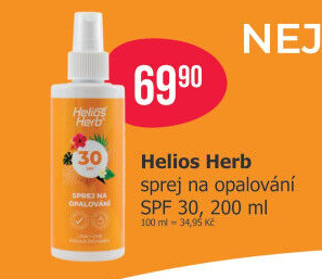 Sprej na opalování OF 30 Helios Herb