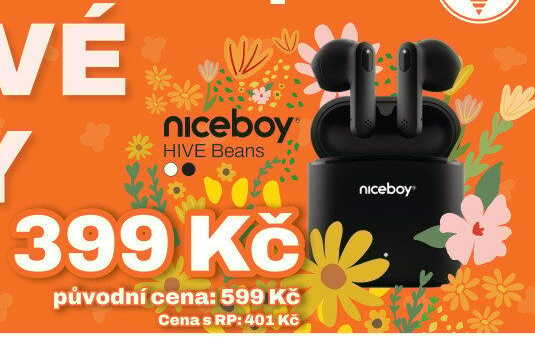 Bezdrátová sluchátka Hive Beans Niceboy
