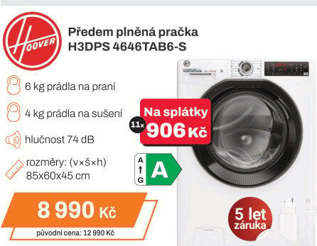 Pračka se sušičkou Hoover H3DPS 4646TAB6-S