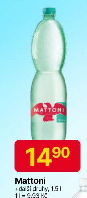 Přírodní voda Mattoni